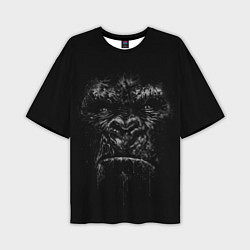 Футболка оверсайз мужская Gorilla face in the dark, цвет: 3D-принт
