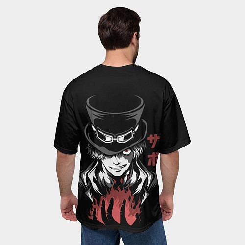 Мужская футболка оверсайз One Piece - Сабо / 3D-принт – фото 4