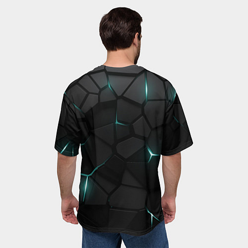 Мужская футболка оверсайз Анахайм Дакс - плиты с подсветкой / 3D-принт – фото 4