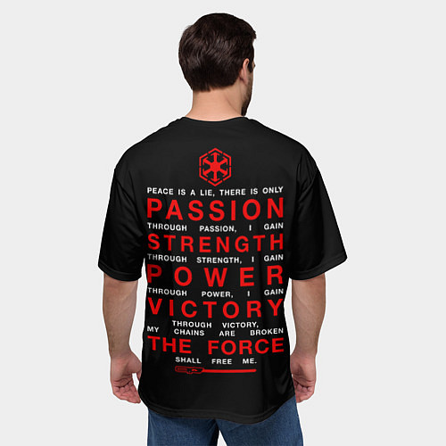 Мужская футболка оверсайз Sith code / 3D-принт – фото 4