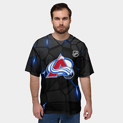 Футболка оверсайз мужская Колорадо Эвеланш - плиты с подсветкой, цвет: 3D-принт — фото 2