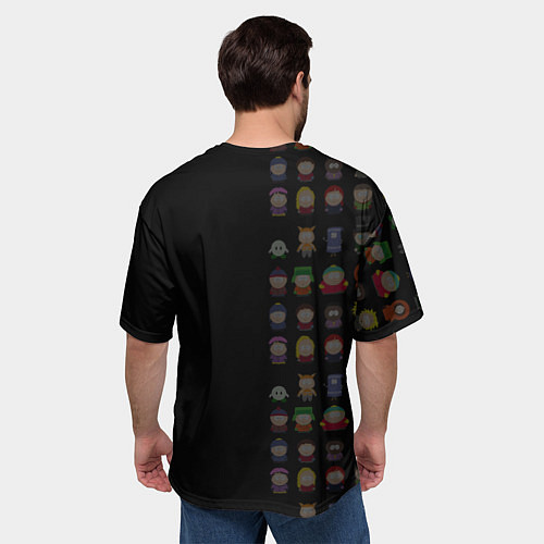 Мужская футболка оверсайз Персонажи Южный парк и лого / 3D-принт – фото 4