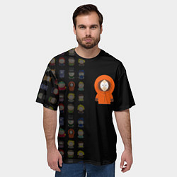 Футболка оверсайз мужская Южного парка Кенни, цвет: 3D-принт — фото 2