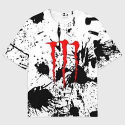 Футболка оверсайз мужская Monster energy краски, цвет: 3D-принт