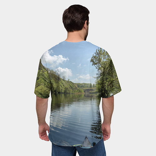 Мужская футболка оверсайз Сплав по Красивой Мече / 3D-принт – фото 4