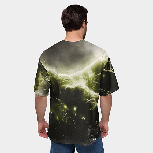 Мужская футболка оверсайз Карта с Билли Айлиш / 3D-принт – фото 4