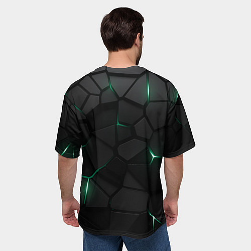 Мужская футболка оверсайз Миннесота Уайлд - плиты с подсветкой / 3D-принт – фото 4