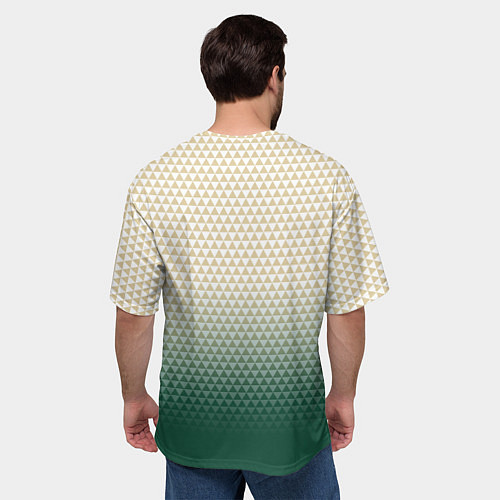 Мужская футболка оверсайз Миннесота Уайлд - геометрический градиент / 3D-принт – фото 4