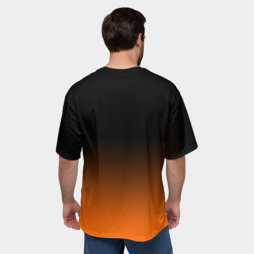 Мужская футболка оверсайз ФК Урал - градиент / 3D-принт – фото 4