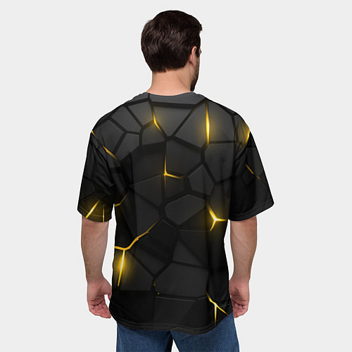 Мужская футболка оверсайз Питтсбург Пингвинз - плиты с подсветкой / 3D-принт – фото 4