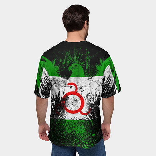 Мужская футболка оверсайз Ингушетия / 3D-принт – фото 4