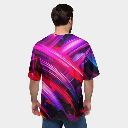 Мужская футболка оверсайз Bones в наушниках / 3D-принт – фото 4