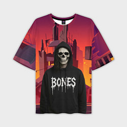 Мужская футболка оверсайз Bones скелет