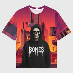 Футболка оверсайз мужская Bones скелет, цвет: 3D-принт