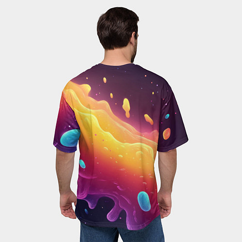 Мужская футболка оверсайз Bones во весь рост в черной одежде / 3D-принт – фото 4