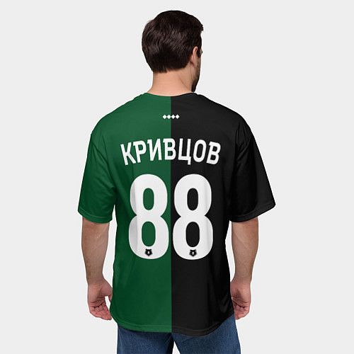 Мужская футболка оверсайз Кривцов - ФК Краснодар / 3D-принт – фото 4