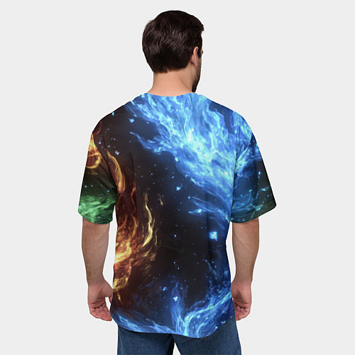 Мужская футболка оверсайз Bones депрессивный стиль / 3D-принт – фото 4