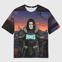 Футболка оверсайз мужская Bones в аниме, цвет: 3D-принт