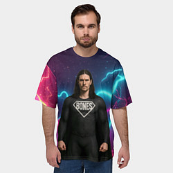 Футболка оверсайз мужская Bones в образе супергероя, цвет: 3D-принт — фото 2