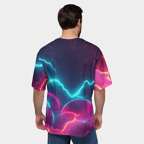 Мужская футболка оверсайз Bones в образе супергероя / 3D-принт – фото 4