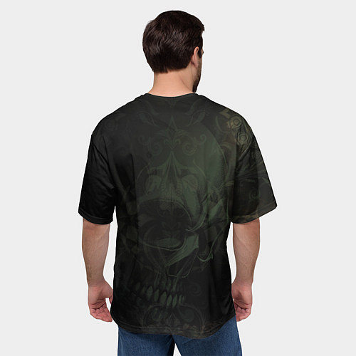Мужская футболка оверсайз Командир скелетов / 3D-принт – фото 4