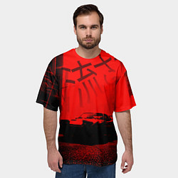 Футболка оверсайз мужская Японский спорткар, цвет: 3D-принт — фото 2