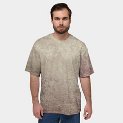 Футболка оверсайз мужская Абстракция - grey pink wall, цвет: 3D-принт — фото 2