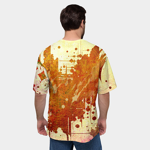 Мужская футболка оверсайз Абстракция - sunspot / 3D-принт – фото 4