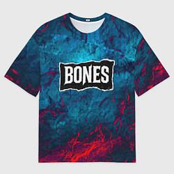 Футболка оверсайз мужская Логотип Bones, цвет: 3D-принт