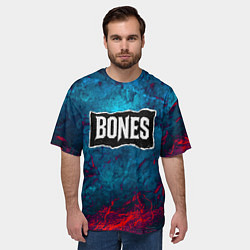 Футболка оверсайз мужская Логотип Bones, цвет: 3D-принт — фото 2