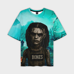 Мужская футболка оверсайз Bones в стиле хоррор куклы