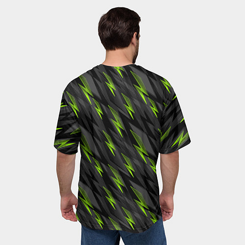 Мужская футболка оверсайз Bones психоделический стиль / 3D-принт – фото 4