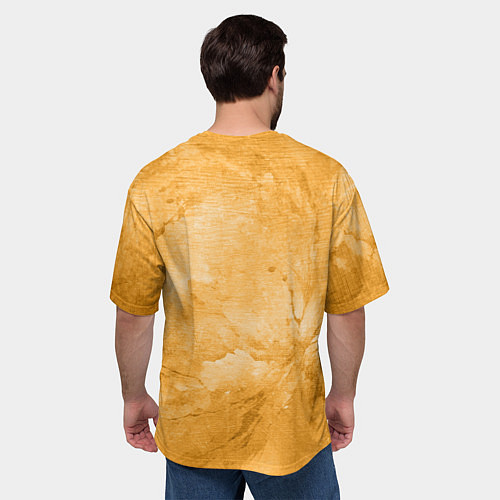 Мужская футболка оверсайз Абстракция - bright yellow / 3D-принт – фото 4