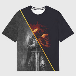 Футболка оверсайз мужская Темный рыцарь в унынье, цвет: 3D-принт