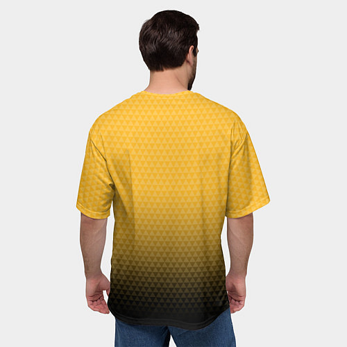 Мужская футболка оверсайз Сент Луис Блюз - желтый градиент / 3D-принт – фото 4