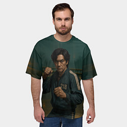 Футболка оверсайз мужская Игрок 218 в боевой стойке, цвет: 3D-принт — фото 2