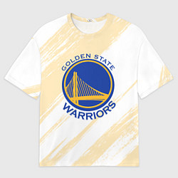 Футболка оверсайз мужская Голден Стэйт Уорриорз - пастельные тона, цвет: 3D-принт