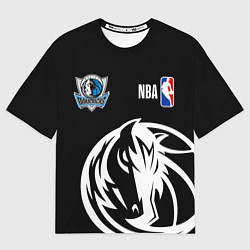 Мужская футболка оверсайз Даллас Маверикс - большой логотип