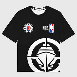 Футболка оверсайз мужская Клипперс - НБА команда, цвет: 3D-принт
