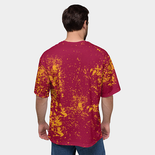 Мужская футболка оверсайз Майами Хит - брызги красок / 3D-принт – фото 4