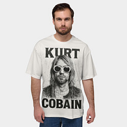 Футболка оверсайз мужская Kurt Cobain - grunge-art, цвет: 3D-принт — фото 2