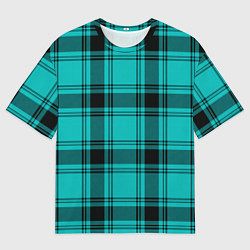 Футболка оверсайз мужская Checkered blue, цвет: 3D-принт
