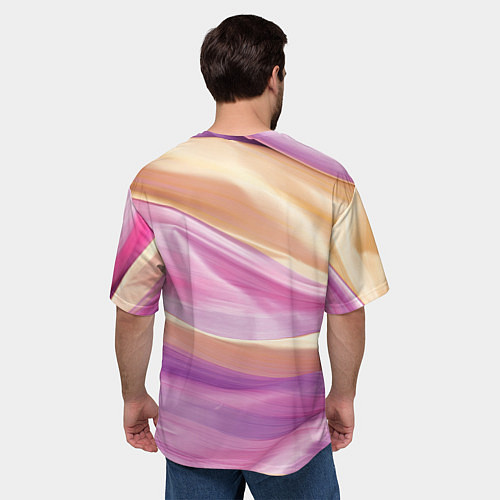 Мужская футболка оверсайз Lana Del Rey поет в микрофон / 3D-принт – фото 4