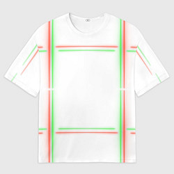 Футболка оверсайз мужская Neon light green red, цвет: 3D-принт