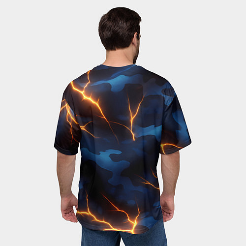 Мужская футболка оверсайз Объемные буквы ВМФ / 3D-принт – фото 4