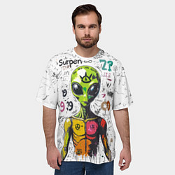 Футболка оверсайз мужская Вы не одиноки, цвет: 3D-принт — фото 2