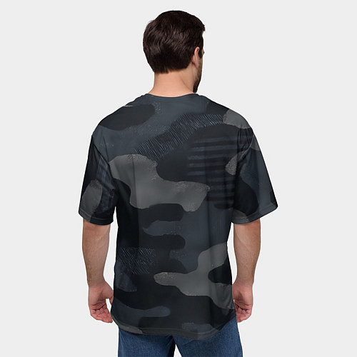 Мужская футболка оверсайз ВМФ русский медведь / 3D-принт – фото 4