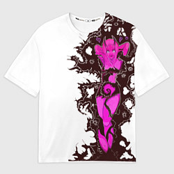 Футболка оверсайз мужская Your demon neon sexy anime girl cyberpunk tattoo, цвет: 3D-принт