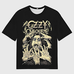 Футболка оверсайз мужская Ozzy Osbourne - head and hands, цвет: 3D-принт