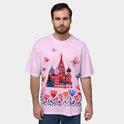 Футболка оверсайз мужская Москва - собор, цвет: 3D-принт — фото 2